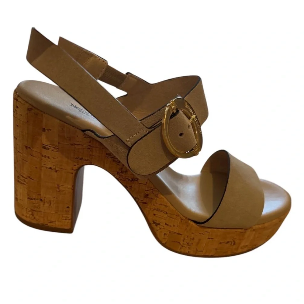 NeroGiardini‎ Made in Italy Suede Cork Platform Sandals - 40